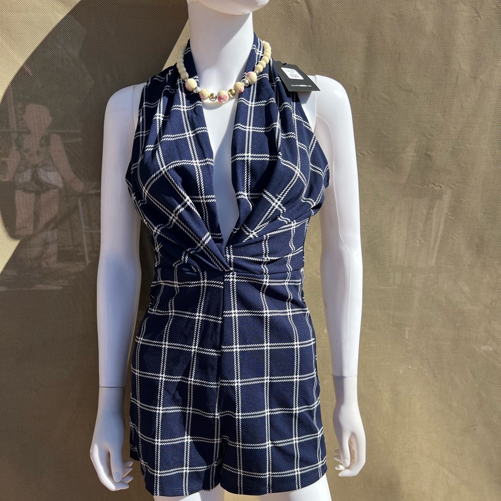 Navy Romper
